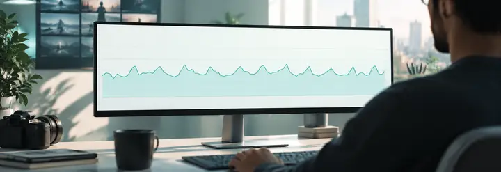 Revenue analytics showing a consistent performance trend